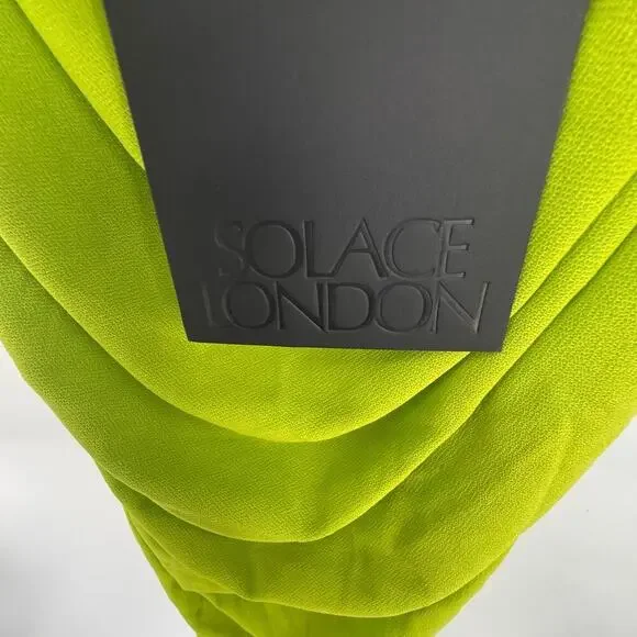 SOLACE London Women's Adler Midi Dress in Chartreuse Size 4 NWT